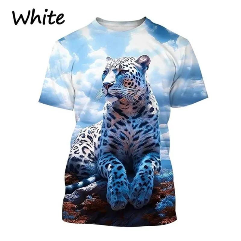 New Cheetah Pattern 3D Wild Animal Leopard Print T-Shirt For Men Women Summer Short Sleeve O-Neck T Shirt Unisex Streetwear Top