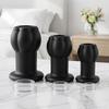 Silicone Flower Hollow Anal Plug - Petal Opening Tunnel Butt Plug with Caps for Gape Training & Prostate Play