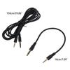 3.5mm Audio Cable Male to Male 2.5mm Stereo Headset Headphone Gold Plated Jack Connector Wire Cord Plug Black Cable