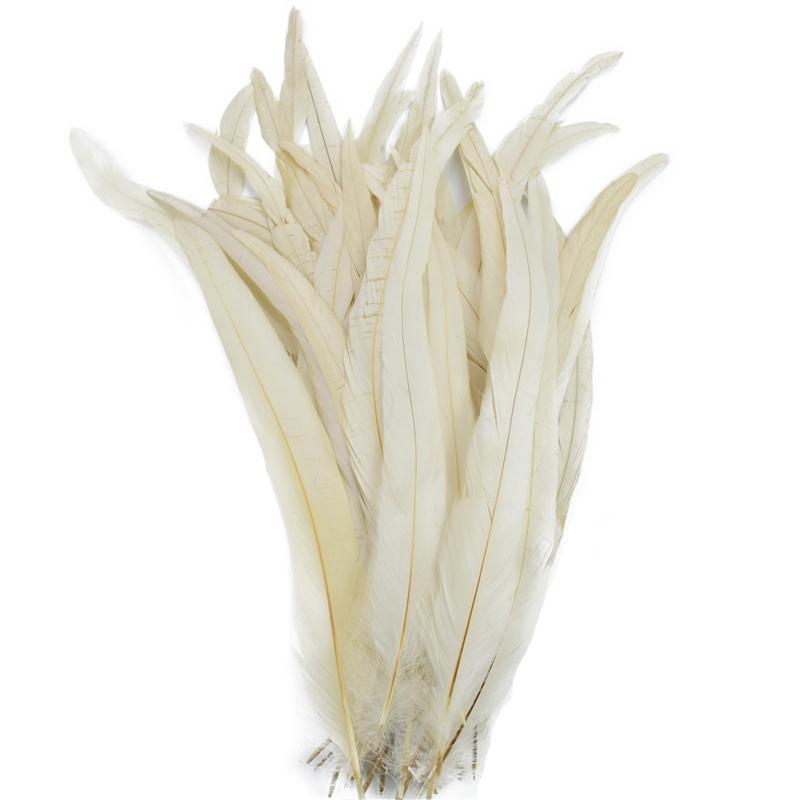 100 шт. Натуральные петушиные перья для украшения 25-35 см 10-12" Куриные фазаньи карнавальные аксессуары для рукоделия Декор для одежды