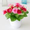 Имитация цветка в горшке розы украшение отеля пластиковая книжная полка стол искусственный цветочный горшок для офиса