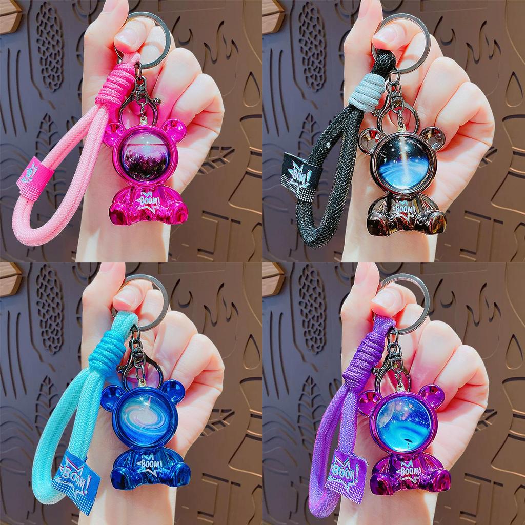 Креативный Крутой Звездный Медведь Брелок Смола Автомобиль Сумка Подвеска Подарок Для Мужчин Женщин