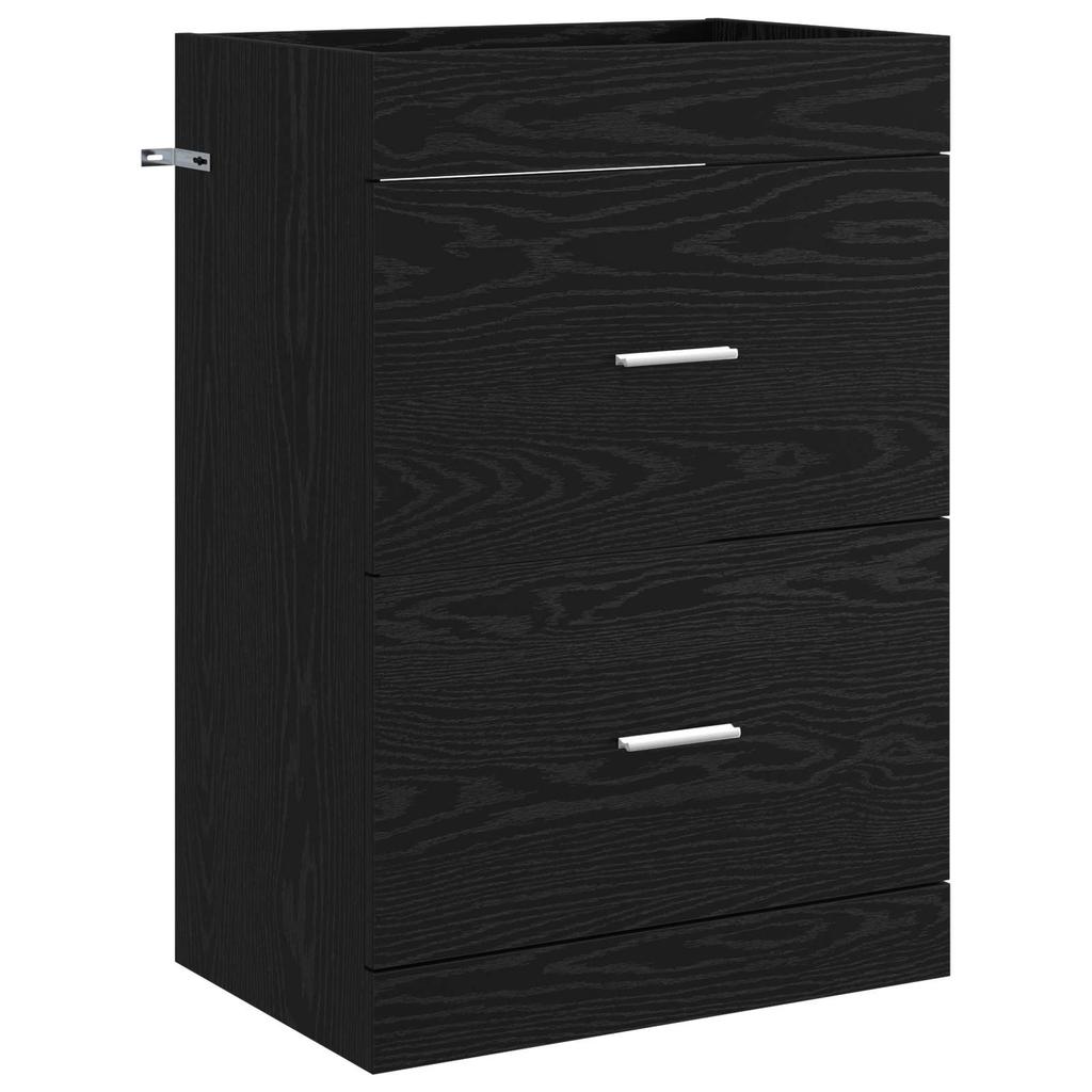Bathroom Vanity Unit Black Oak 56 x 37.5 x 81 cm Particleboard