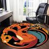 1PC Dragon Fire, Pokémon Office Round Rug, Non-slip, Soft and Durable Office Rug for Interior Decoration, Perfect for Office yy250915099