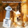 Portable Smart Dog Soap Dispenser Automatic Press Foam Making Machine USB Charging Quick Foam Dog Washing Bubbler for Pets