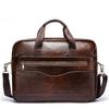 Vintage Shoulder Bag Men's Leather Tote Business Top Layer Cowhide Crossbody Bag for Men