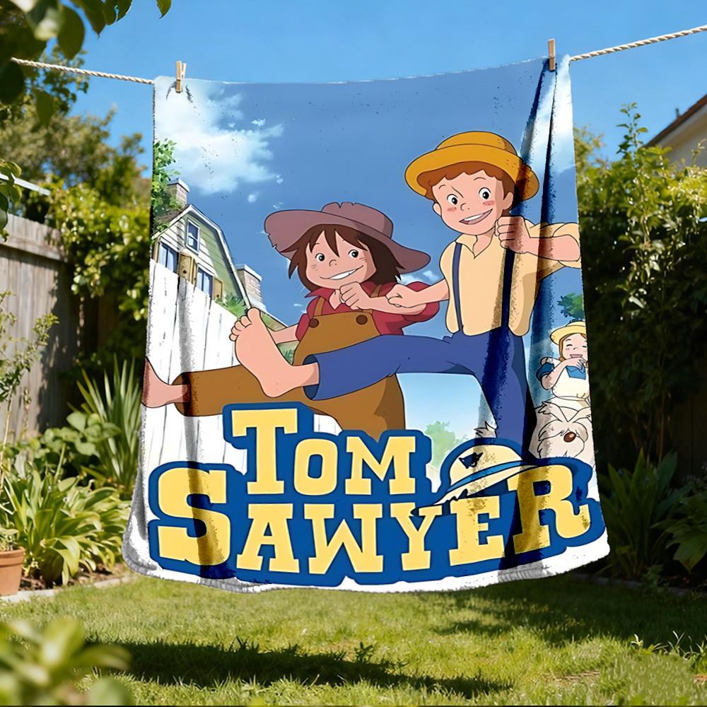 1 шт. Фланелевое одеяло Tom Sawyer для улицы, легкое, теплое, уютное, для путешествий, кемпинга, офиса, мягкая полиэстеровая ткань