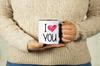 Inkdotpot Керамические кофейные кружки I Love You на 11 унций. Кофейные кружки отлично подходят для жениха, невесты, подарка на помолвку, холостяка и девичника.