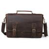 Men's Vintage Leather Briefcase Messenger Shoulder Bag 15" Laptop Saddle Satchel