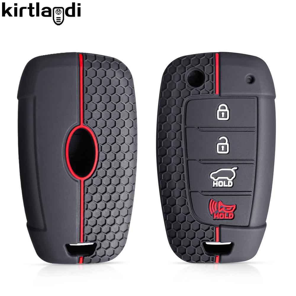 4 Buttons Car Remote Key Case Silicone Key Cover Holder For Hyundai I30 IX35 Tucson Solaris Focus Sonata Accent Elantra Creta