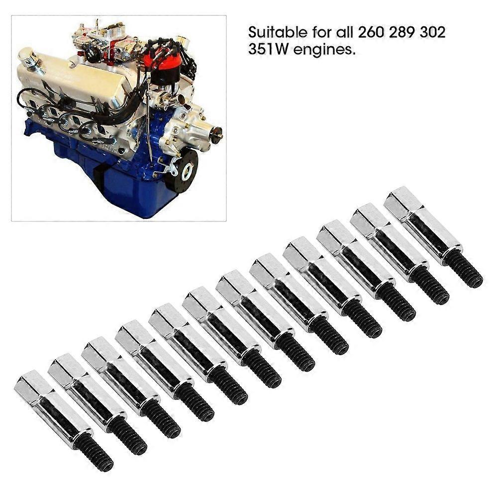 12pcs Chrome Valve Cover Bolt Set Fit for FORD 289 302 351W