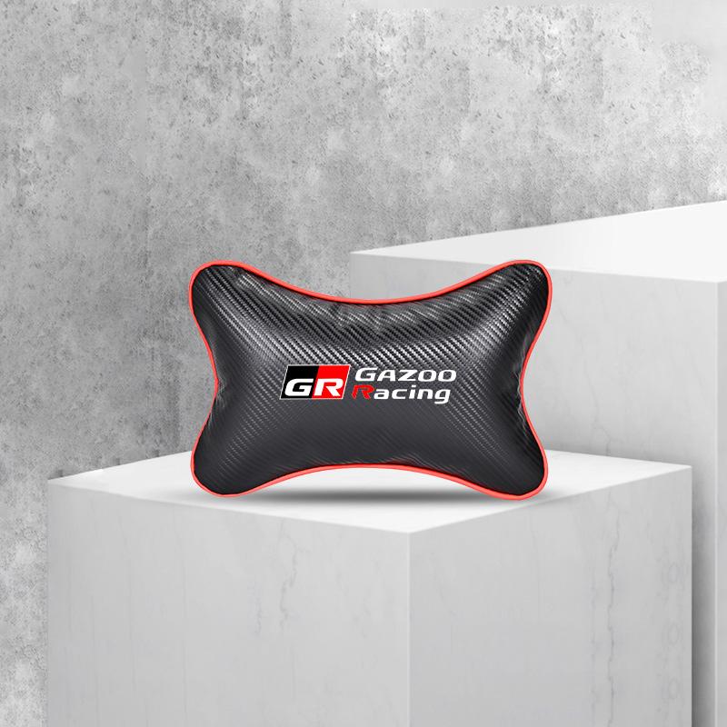 WBE3  Carbon Fiber Car Headrest Seat Belt Shoulder Pad Auto Accessories For Toyota GR Gazoo Racing Supra Corolla Parts Sport 86 Yaris