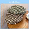 Trendy Retro Grid Print Newsboy Cap Windproof Warm Features Streetwear Casual