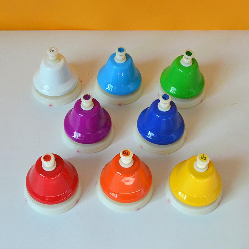 Jingle Bells Musical Instrument for First-Grade Music Class - Wooden Handle & Red Rope Copper-Plated Bell