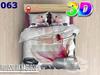 3D cotton satin bedding 160x200cm FLOWER SPA