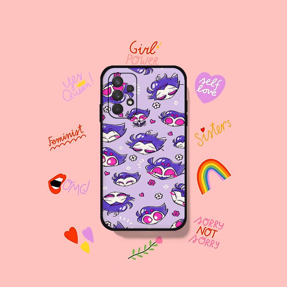 Anime H-hazbin Hotel Phone Case For Samsung S24/S25/S22 S30/A51 52/Lite/Ultra/5G/Plus/FE - Slim Shockproof Black Protection