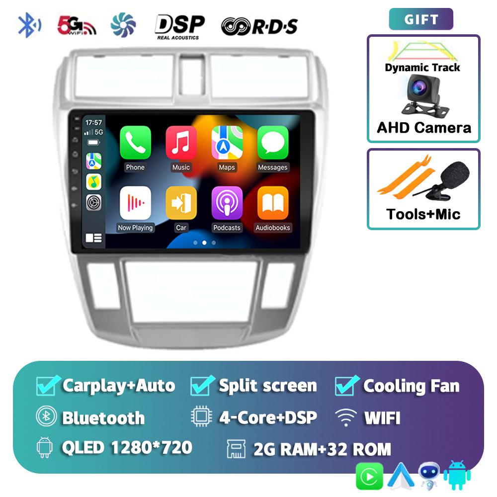 Android 14 Carplay Auto Car Radio For Honda City 2008-2016 Audio GPS Multimedia Video Player Navigation 2din 2 Din DVD Stereo BT