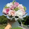 Exquisite Bridal Bouquet Baby's Breath White Rose Bouquet  Bride Accessories