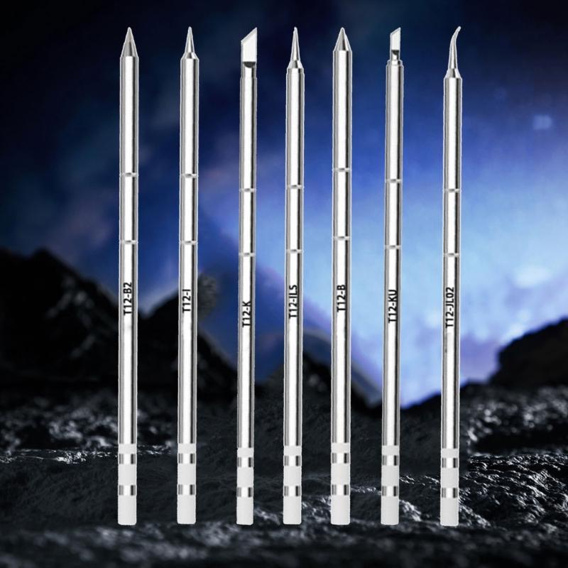 Наконечник для пайки из нержавеющей стали с быстрым нагревом T12 Запасные наконечники для паяльника Электрические паяльные сварочные аксессуары