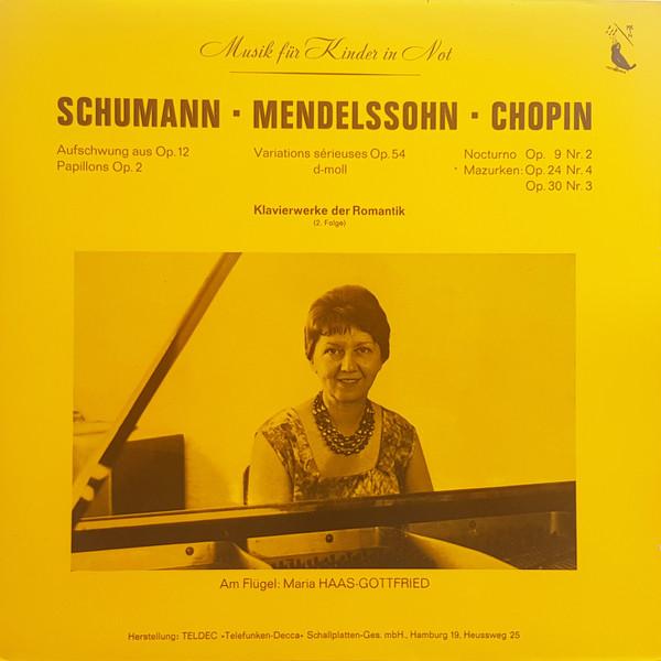 LP Record ROBERT SCHUMANN , FELIX MENDELSSOHN - Klavierwerke Der Romantik (2.Folge) TST77424 Not On Label Germany Classical Used