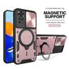 Magsafe Magnetic Camera Защитный чехол для Xiaomi Redmi Note 11 Pro 11E Pro Armor Hybrid Metal Ring Задняя крышка для Note 11s 11A