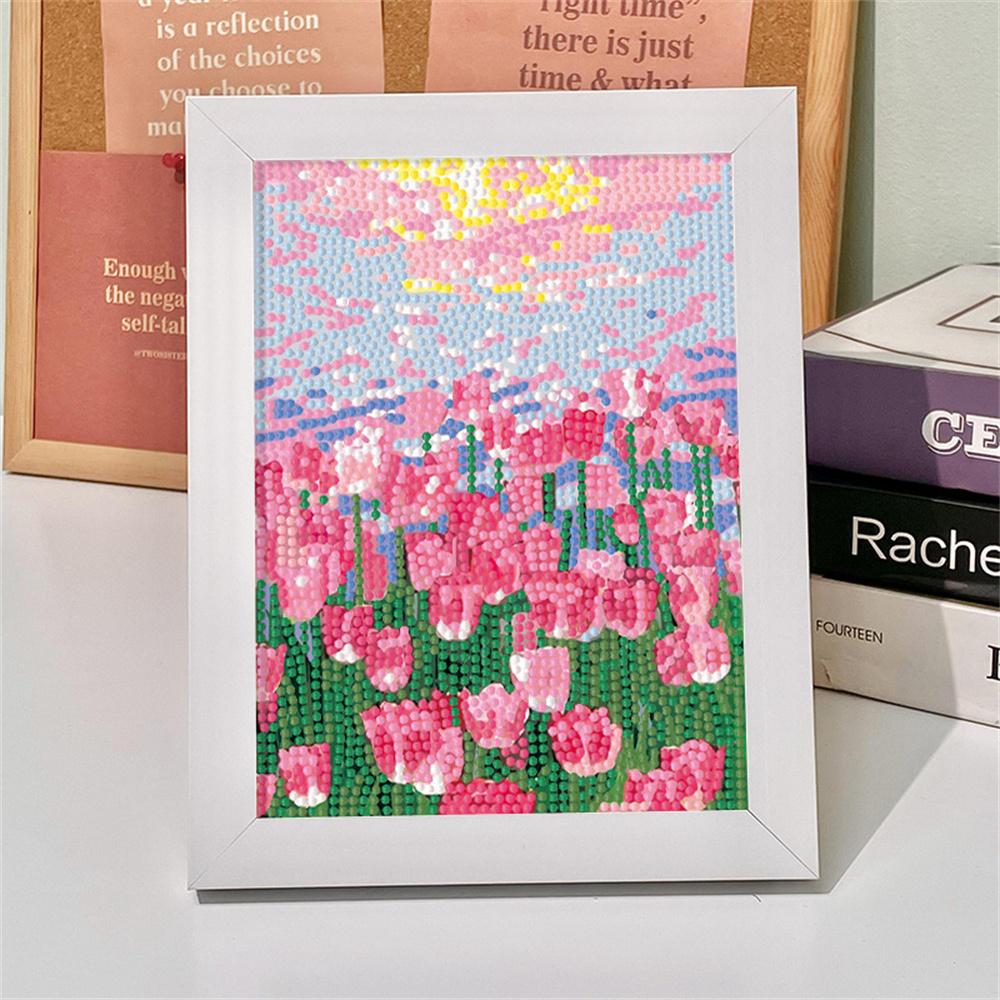 DIY Tulip Flower Diamond Painting Without Frame Decoration Diamond Flowers Sunflower Children Diamond Embroidery Gift