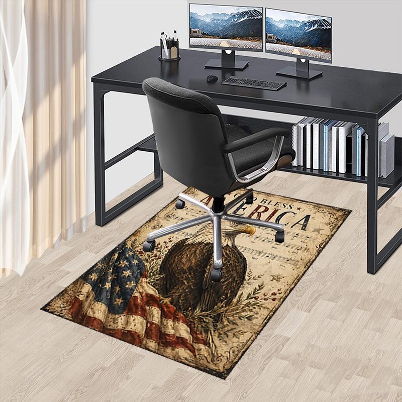 1pc American Freedom Eagle Carpet Rug for Bedroom Living Room Decor Sofa Home Game Area Rug Non-slip Floor Mat. D72201109