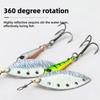 5 шт. 5,7 см/9 г Рыболовная приманка с вращающимся лепестком, крючок для дальнего заброса, металлическая вращающаяся блесна-ложка с пайетками, спиннербейт для ловли окуня, щуки, судака, рыболовные аксессуары