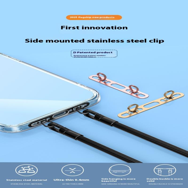 Металлическая подвеска-петля для телефона, модернизированное кольцо с двойным отверстием для пряжки, патч-шнурок для мобильного телефона, запасная часть для чехлов для iPhone