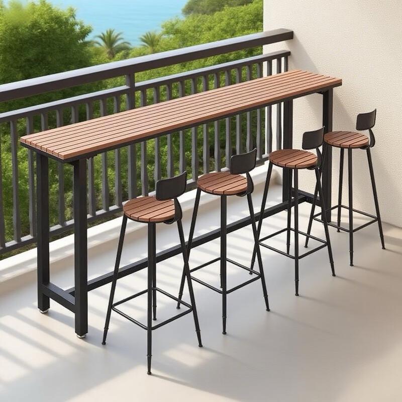 Dunzhu Modern Minimalist Bar Table and Chair Set