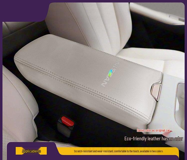 Leather Armrest Cover & Console Pad for Dongfeng Nissan N6 – Car Interior Accessory