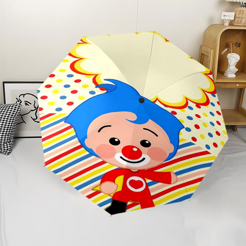 Plim Plim Theme Automatic Umbrella, Lightweight & Portable, 8 Rib, Perfect for Outdoor Travel, Birthdays, Christmas, Gifts.