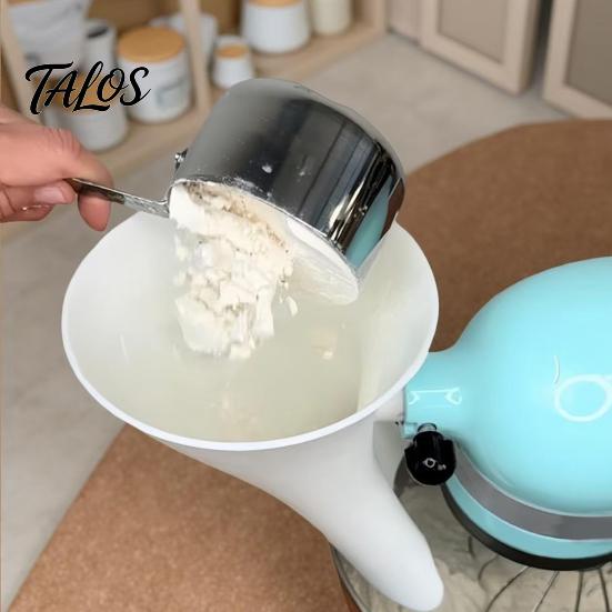 Аксессуары для кухонного комбайна Kitchen Aid, Воронка для муки, Смеситель, Наклонная под углом 30 градусов для удобного выливания, Защита от брызг, Дизайн для выпечки, Безопасно для посудомоечной машины, Прочный аксессуар,