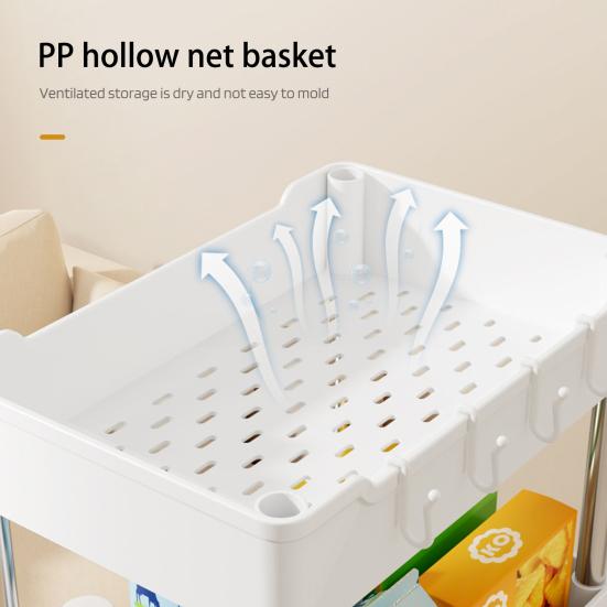 Тележка для хранения на колесах с возможностью блокировки, большая вместимость, несколько