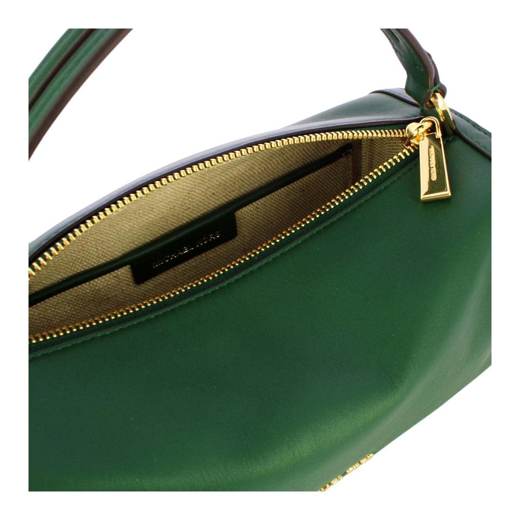 Michael Kors MK Orchard Сумка на плечо и через плечо с золотой фурнитурой, застежкой-молнией, из кожи, маленькая женская сумка, зеленая 32F4G5OC5L-BOSCO