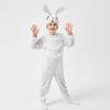 Очаровательный детский костюм белого кролика для Хэллоуина и косплея, унисекс комбинезон
