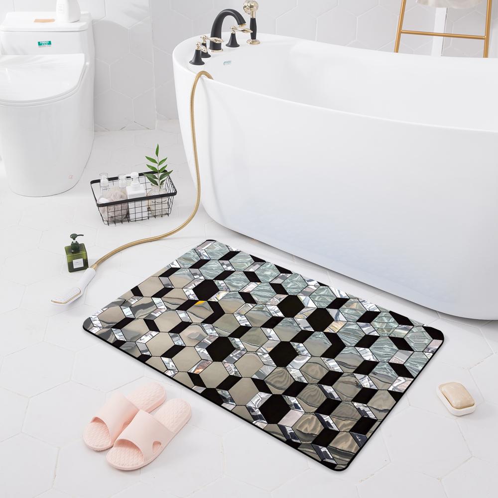 Absorbent Non-slip Mat Porch Door Mat Bathroom Toilet Floor Shower Room Bathtub Carpet Kitchen Rug