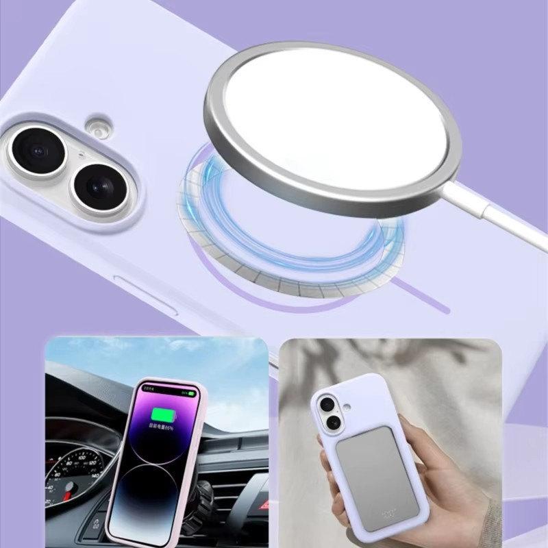 Роскошный оригинальный жидкий силикон для Magsafe чехол для iPhone 16 Plus 15 14 13 12 Pro Max магнитный беспроводной зарядный мягкий чехол