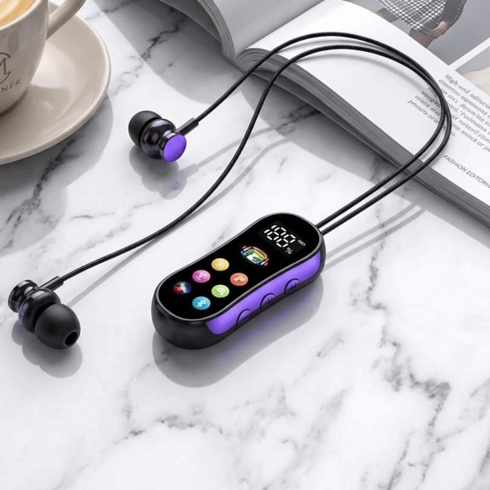 Card Insertion Lavalier Bluetooth Earphones Wireless Headphones Support SD Card