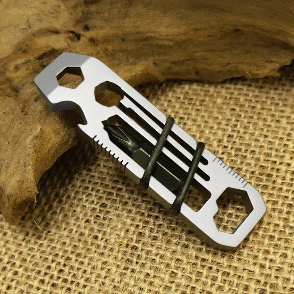 Mini Multifunctional Pry Bar Keychain Shape Outdoor Multifunctional Screwdriver Traveling