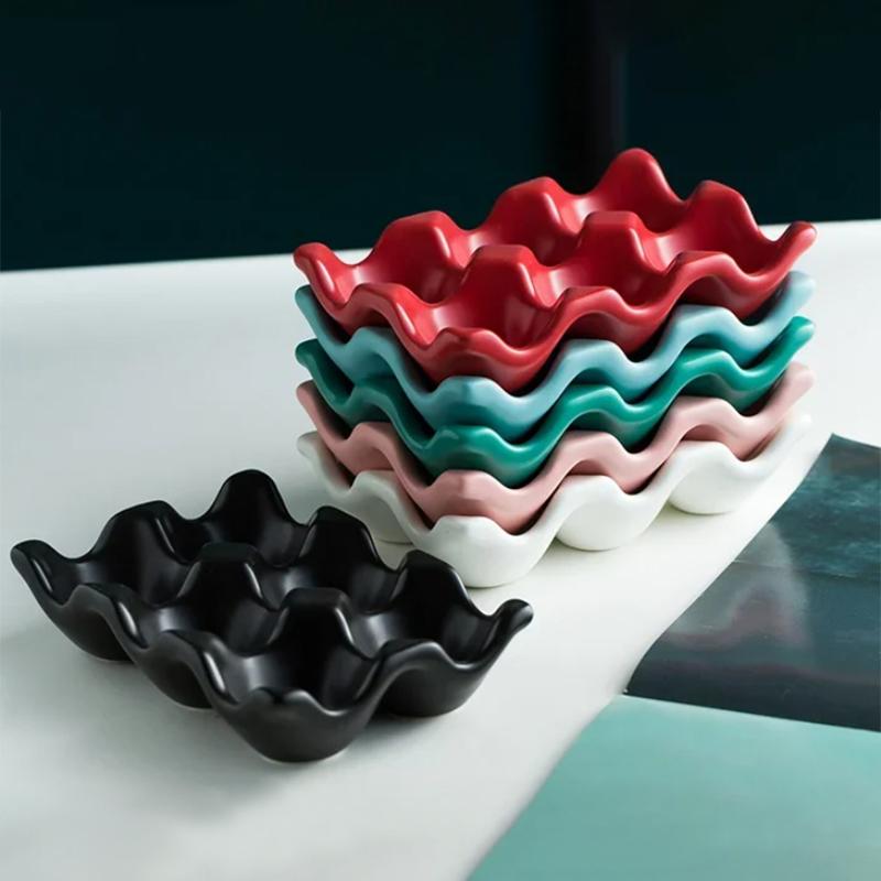 6 сеток, держатель для яиц, керамический противоскользящий ящик для яиц, холодильник, противоударный держатель для яиц, ящик для хранения, организация домашнего хранения