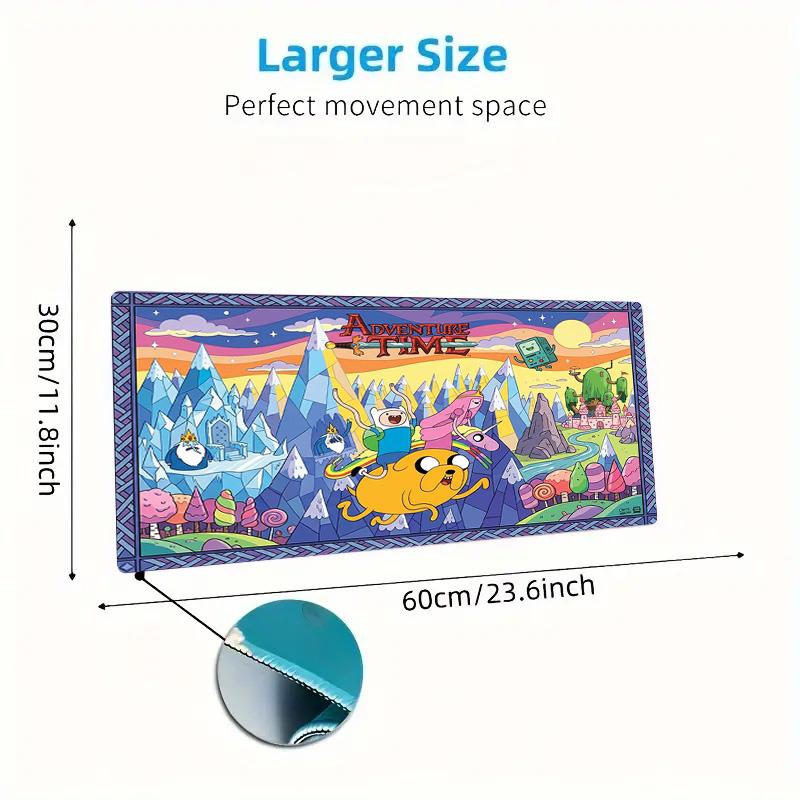 Adventure Time Color Mouse Pad Large Gaming Table Cushion Non-slip Laptop Tablet Big Mousepad XXL Mat Mini PC Playmat With Lock edge