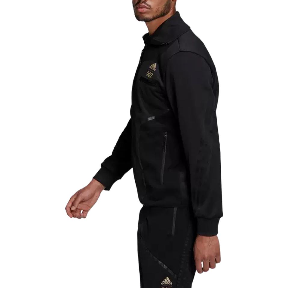 adidas X 007 Совместная повседневная однотонная куртка с длинным рукавом, мужская верхняя одежда, черный GN6810