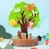 Wooden Educational Toy For Kids With Animal And Fruit Felt Stickers For Early Learning