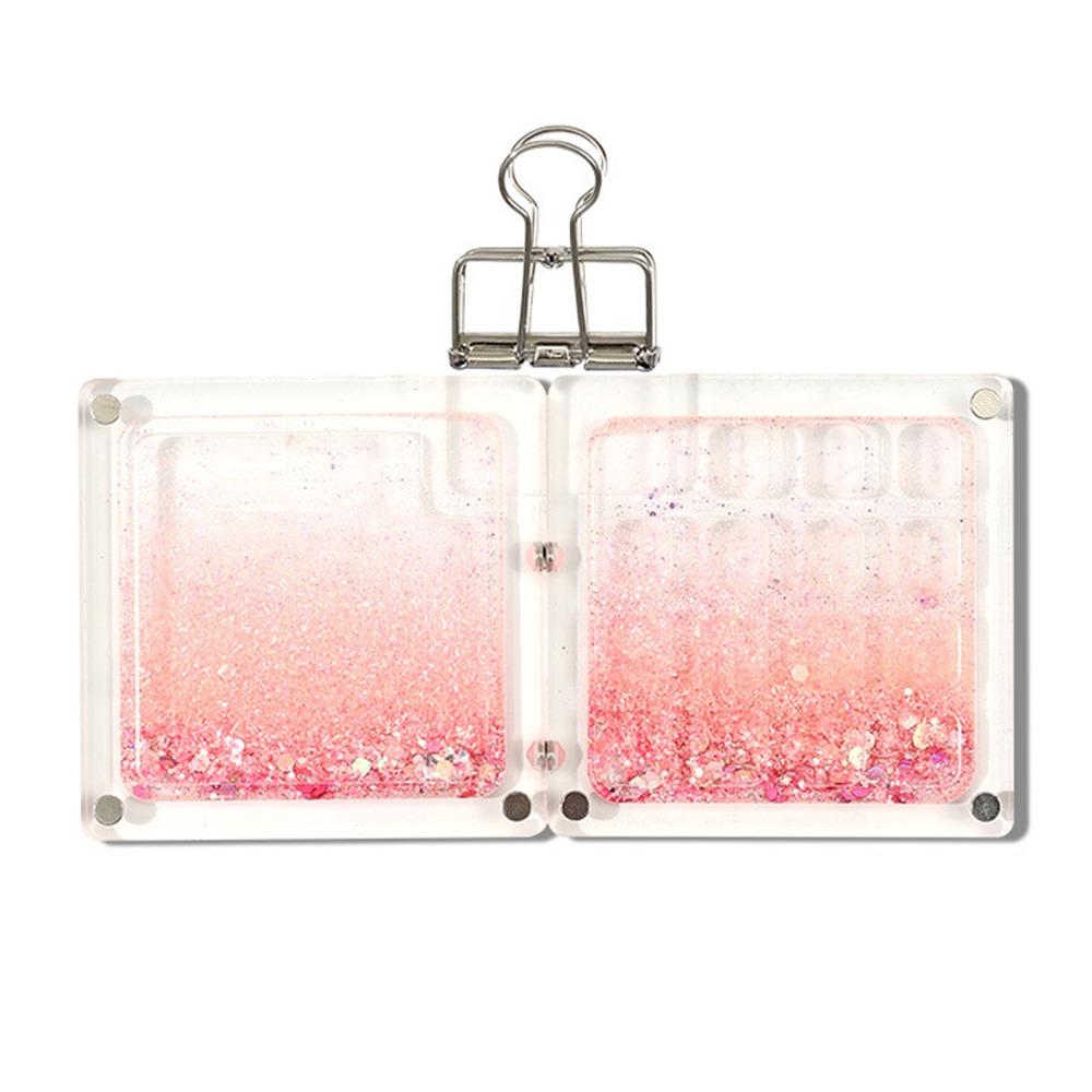 Acrylic Watercolor Paint Palette Magnetic Quicksand Travel Painting Tray Waterproof Mini Paint Pigment Box Outdoor