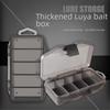 Portable Fishing Lure Bait Box with Fake Bait and Fish Hooks - Black Fishing Gear and Tool Box