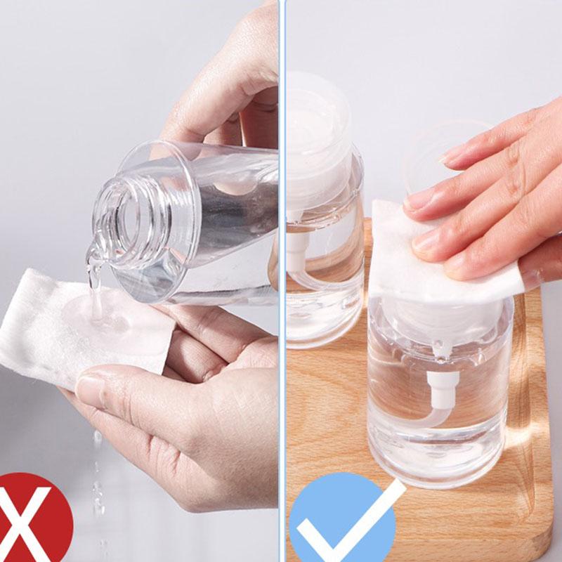 100 мл многоразовые бутылки для ногтей, пустой пресс-насос, диспенсер для ногтей, средство для снятия лака, очиститель, бутылка для макияжа, инструмент для маникюра