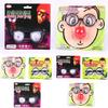 Хэллоуин Гарри Очки Пружинные Очки Очки для розыгрыша Оправа Круглые Очки Набор Клоунский Нос