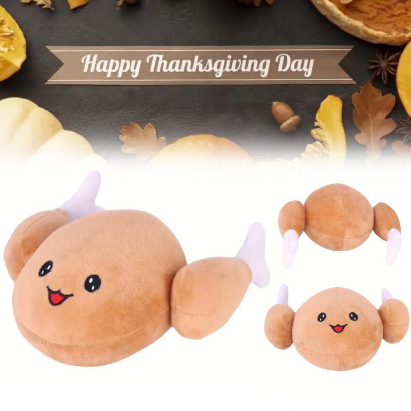 Adorable Thanksgiving Turkey Legs Plush Pillow Toy For Cozy Holiday Decor And Gifts