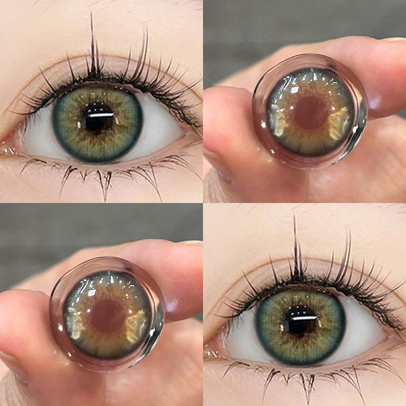 Контактные линзы Mill Creek для близорукости (0~-8.00) Натуральные удобные коричневые/серые/черные/светло-коричневые контактные линзы, срок использования 6 месяцев